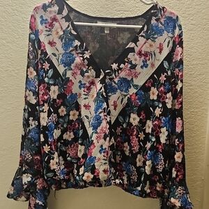 Guess Black and Blue Blouse